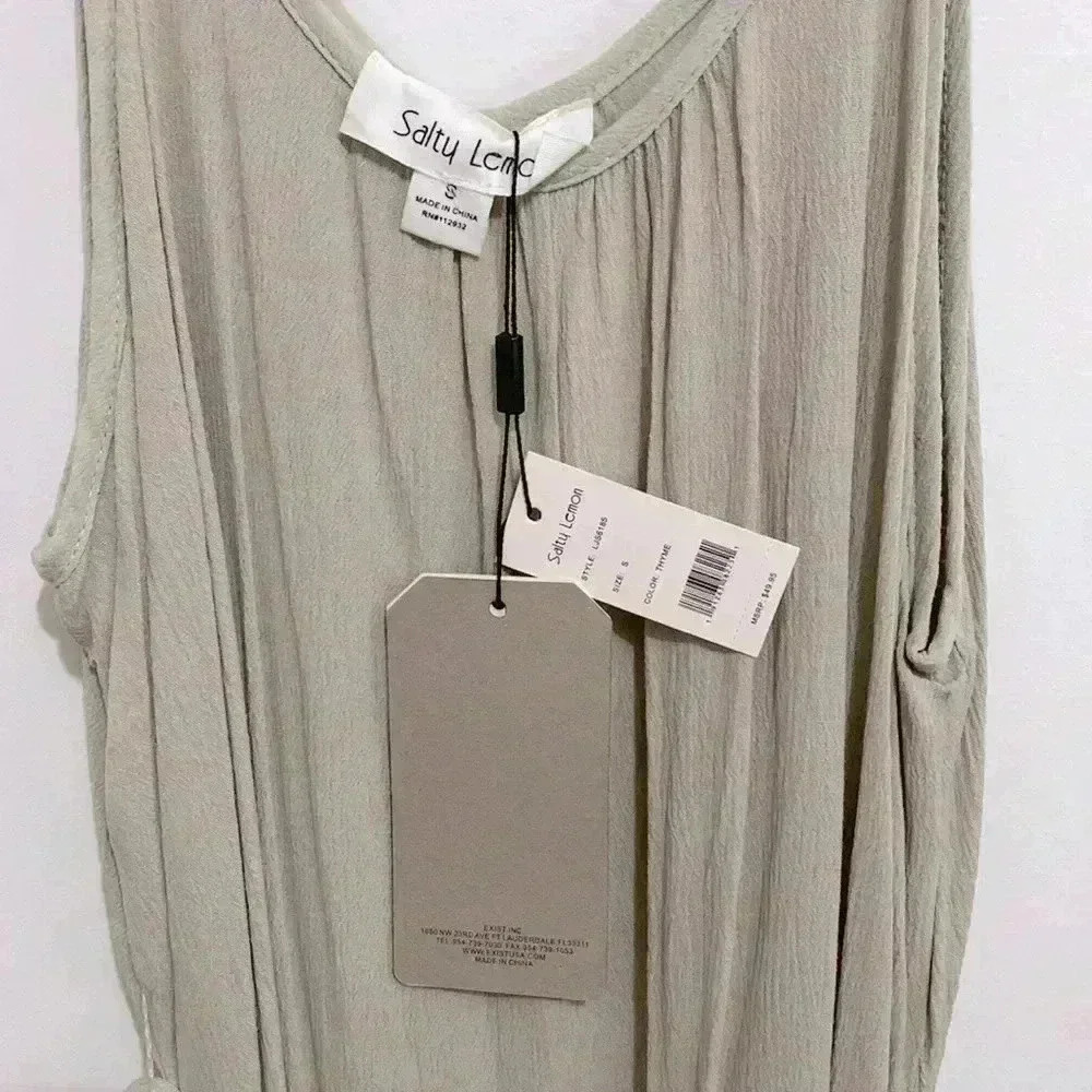 ❤️BNWT  Salty Lemon Oversized Jumpsuit size S in Thyme - Picture 4 of 5
